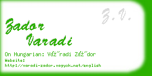 zador varadi business card